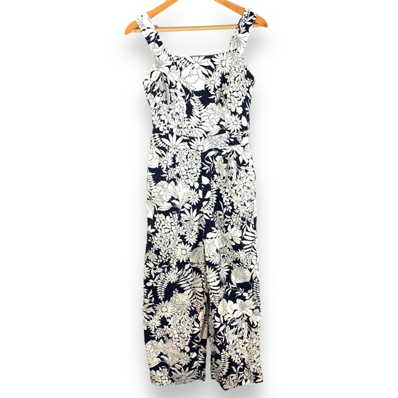 Boden Pants Jumpsuits Boden Navy Blue White Flower Jumpsuit